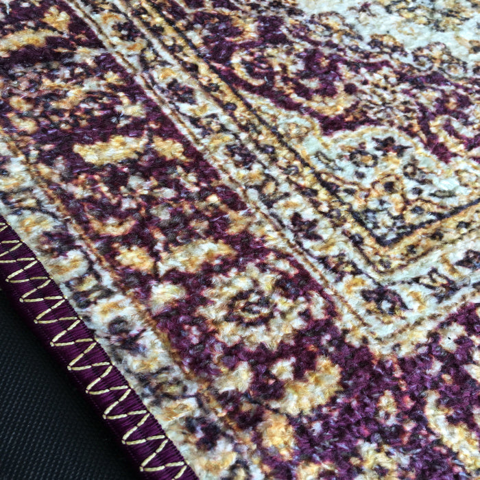 Silk Carpet Persian Design Collection Purple – Living Room Rug – 3×5 Feet (90 x 150 cms)-Avioni