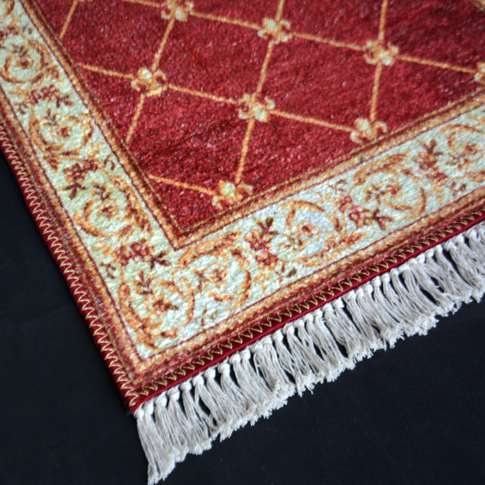 Silk Carpet Persian Design Collection Red – Living Room Rug – 3×5 Feet (90 x 150 cms)-Avioni