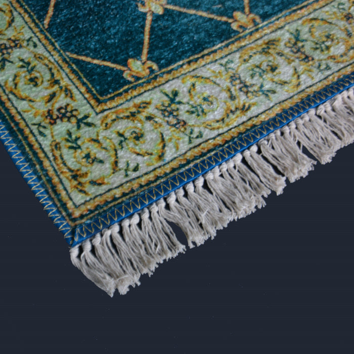 Silk Carpet Persian Design Collection Teal – Living Room Rug – 3×5 Feet (90 x 150 cms)-Avioni