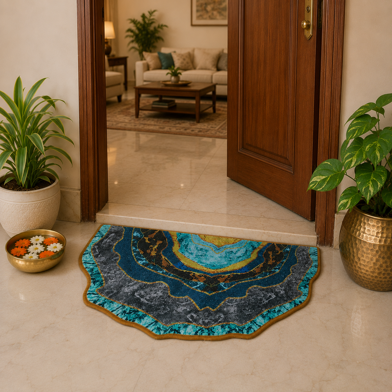 Avioni Home Floor Mats in Beautiful 3D Cutout Design | Anti Slip, Durable & Washable | Outdoor & Indoor