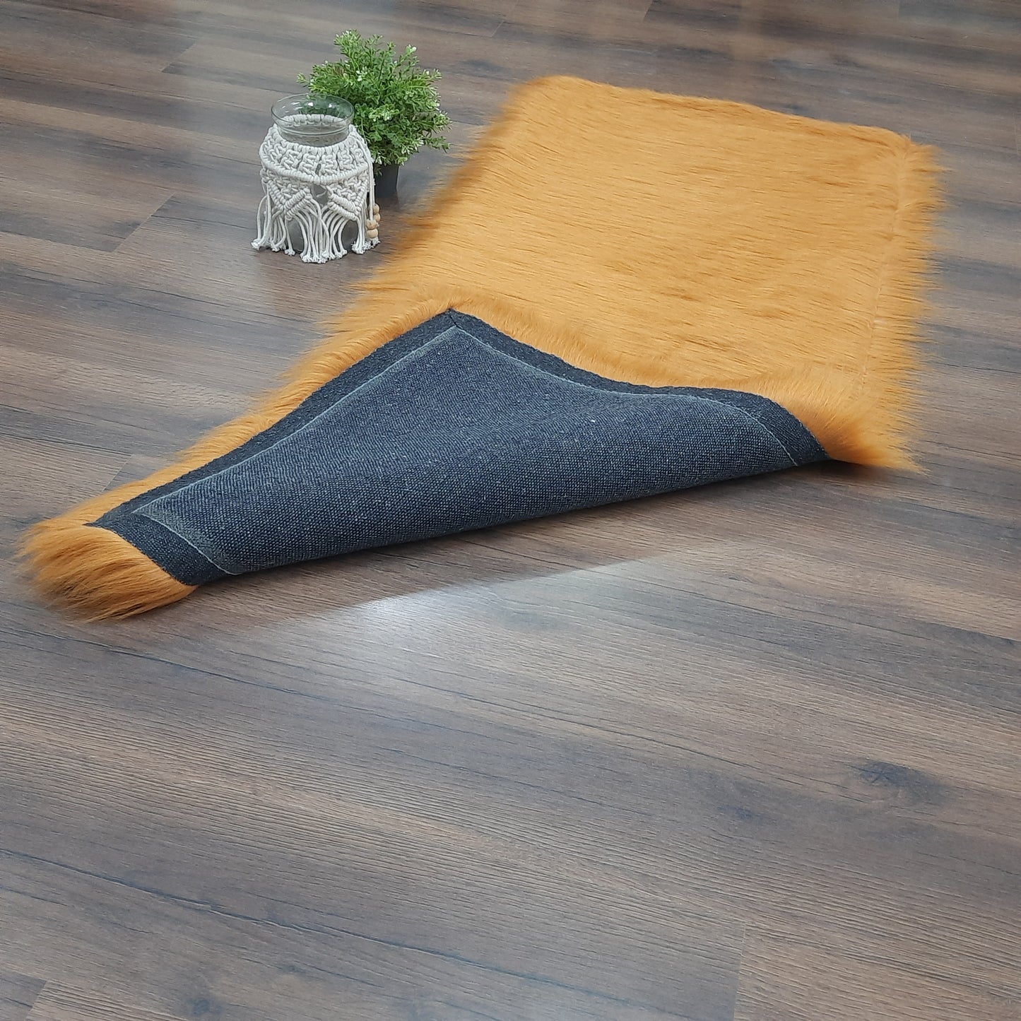 Avioni Ultra Soft Cozy Fluffy Faux Fur Rug - Brown Color - Easily Hand Washable - Bedside/Hallway/Pooja Room- 60X150cm