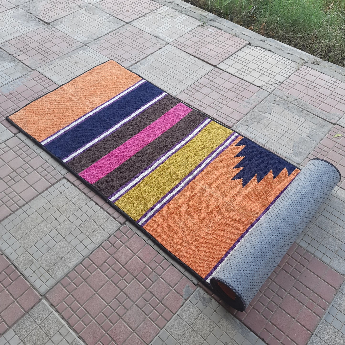 Avioni Luxury Soft Premium 100% Chenille Multi Color Yoga Mat 60cm x 200cm (~2×6Feet)