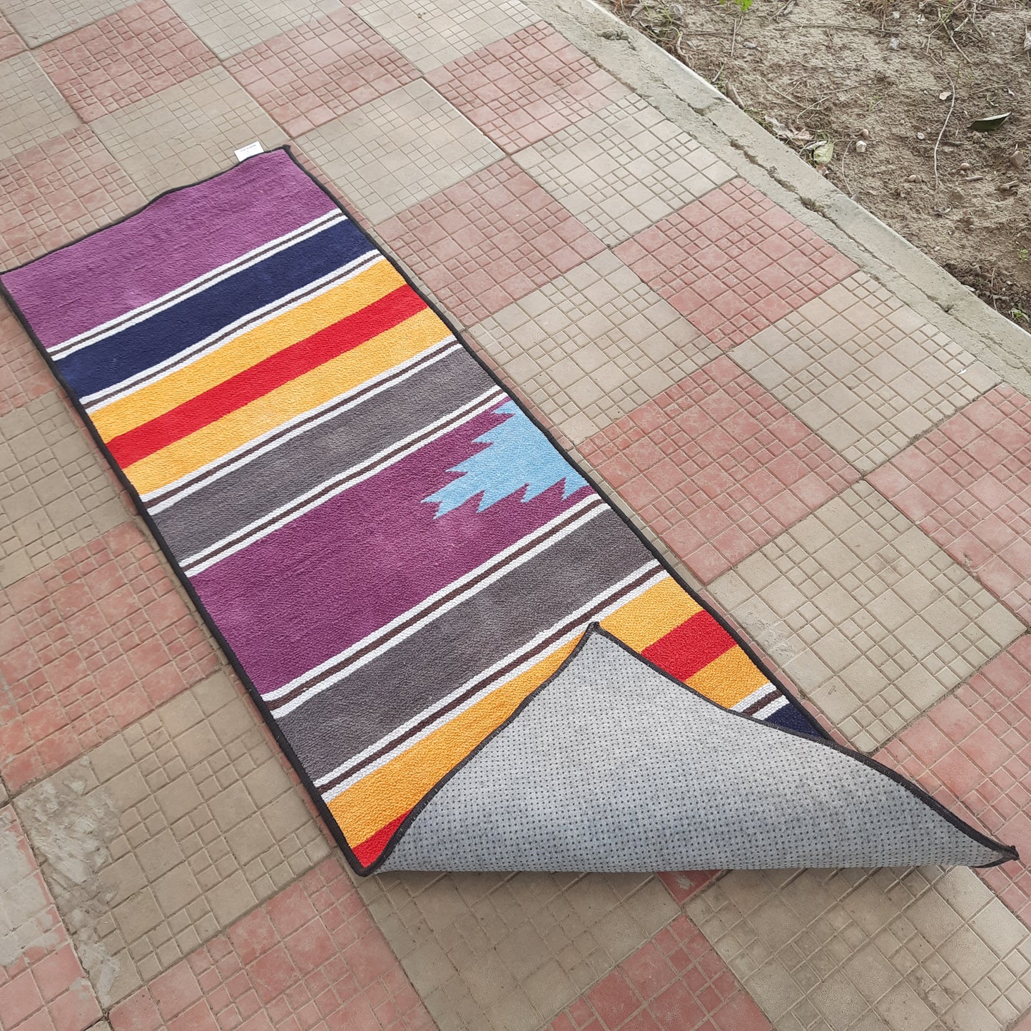 Avioni Luxury Soft Premium 100% Chenille Multi Color Yoga Mat 60cm x 200cm (~2×6Feet)