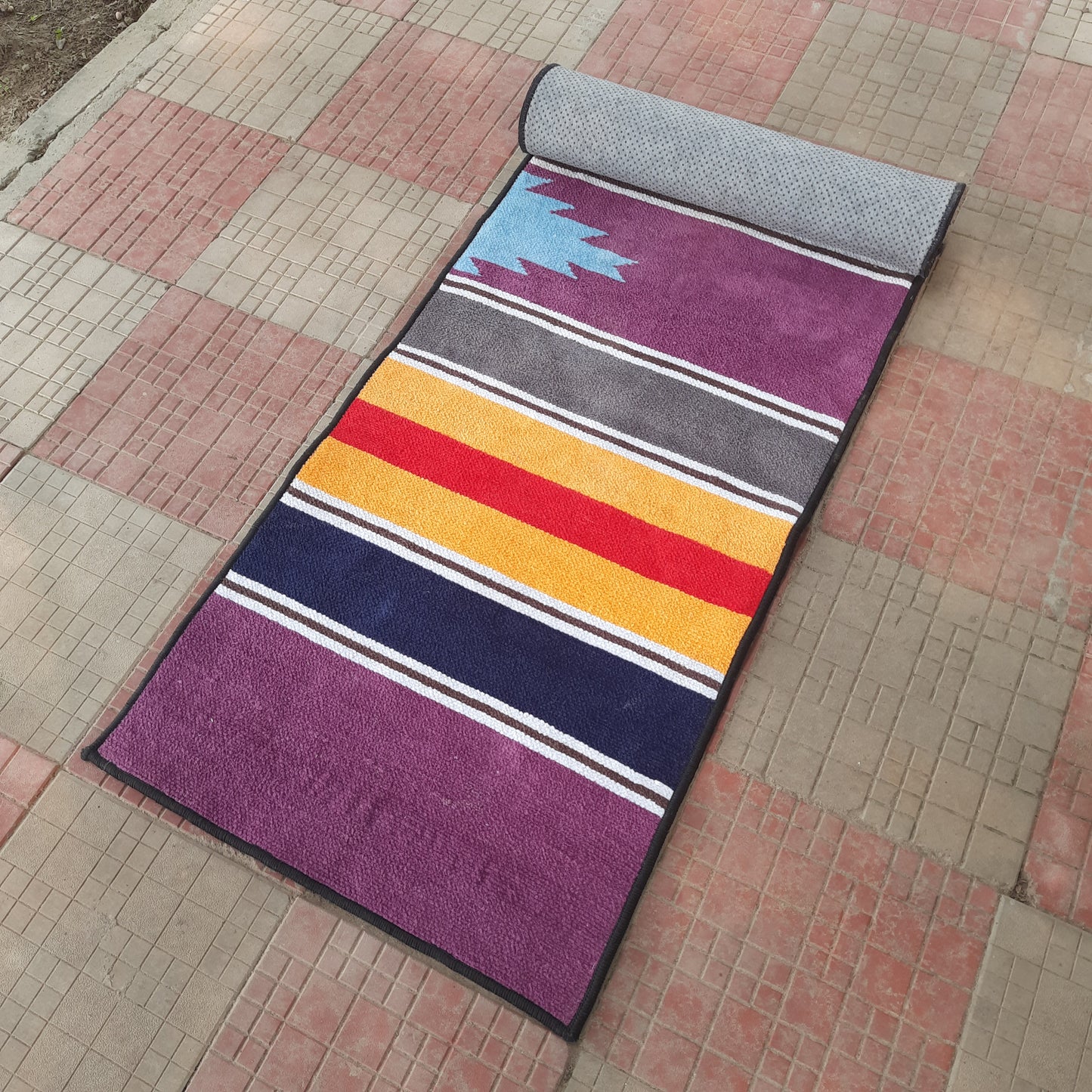 Avioni Luxury Soft Premium 100% Chenille Multi Color Yoga Mat 60cm x 200cm (~2×6Feet)