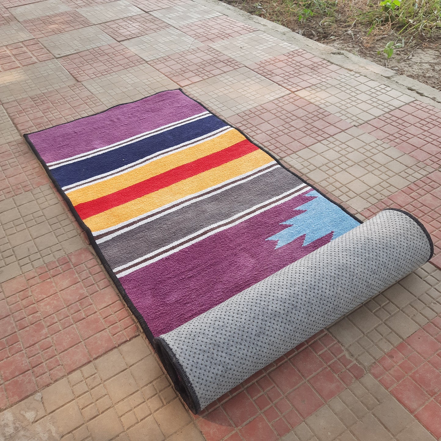 Avioni Luxury Soft Premium 100% Chenille Multi Color Yoga Mat 60cm x 200cm (~2×6Feet)