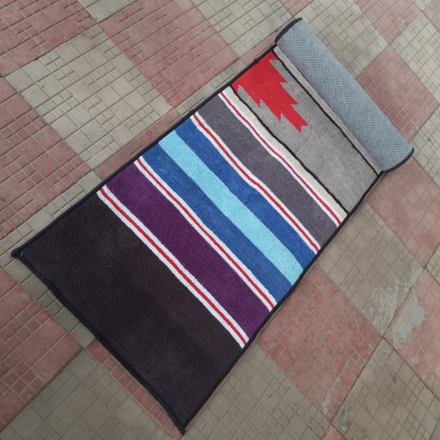 Avioni Luxury Soft Premium 100% Chenille Multi Color Yoga Mat 60cm x 180cm (~2×6Feet)
