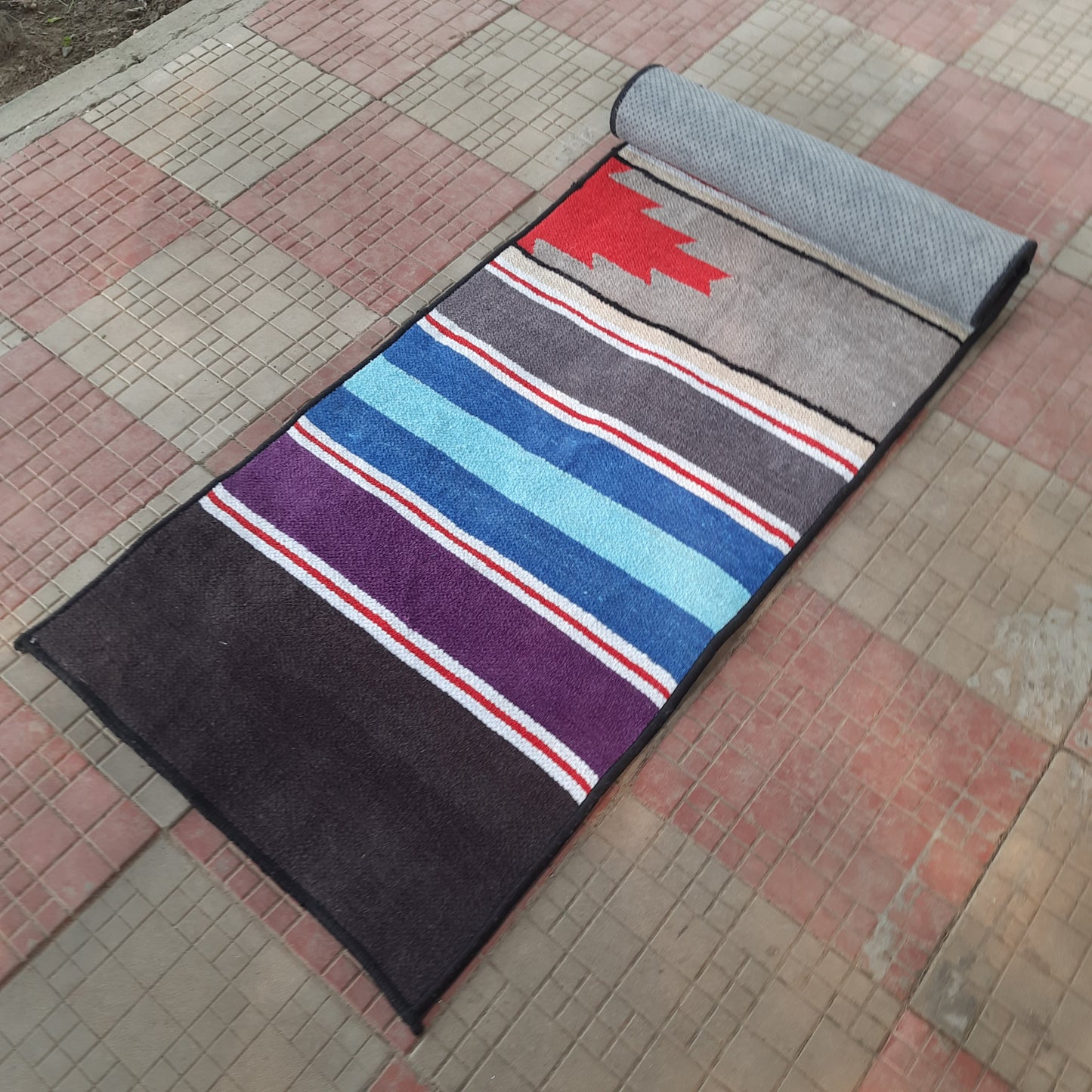 Avioni Luxury Soft Premium 100% Chenille Multi Color Yoga Mat 60cm x 180cm (~2×6Feet)