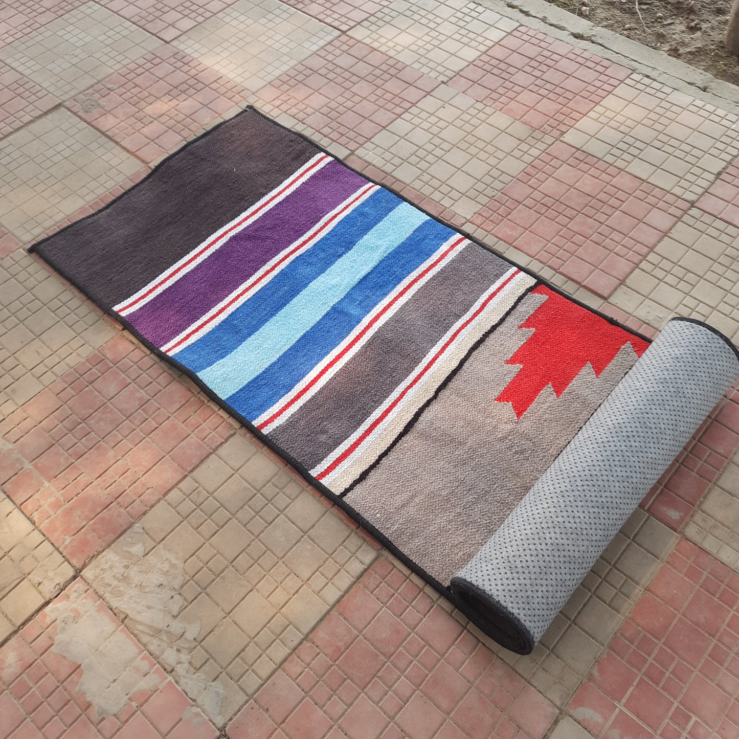 Avioni Luxury Soft Premium 100% Chenille Multi Color Yoga Mat 60cm x 180cm (~2×6Feet)