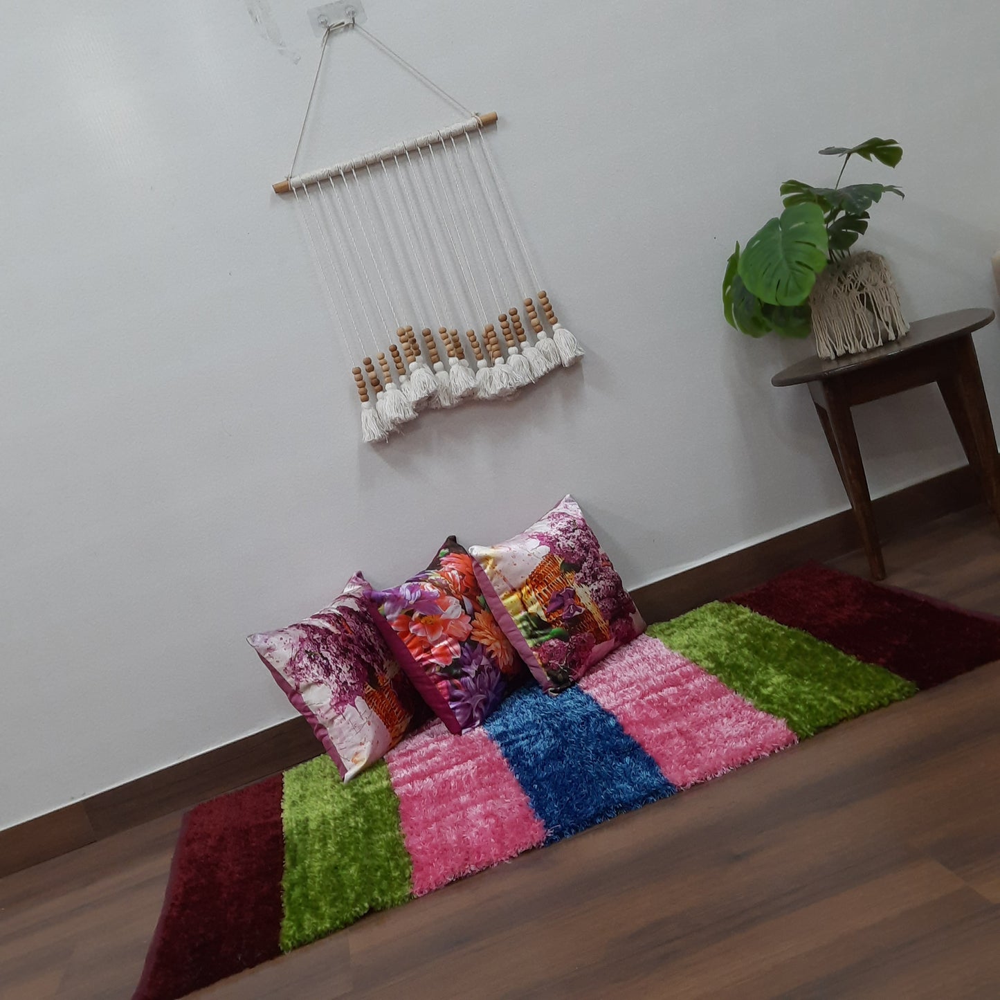 Flurry Yarn Fur Dhurrie For Living Room|Multi Color|By Avioni| 90cm x 150cm (~3×5 Feet)