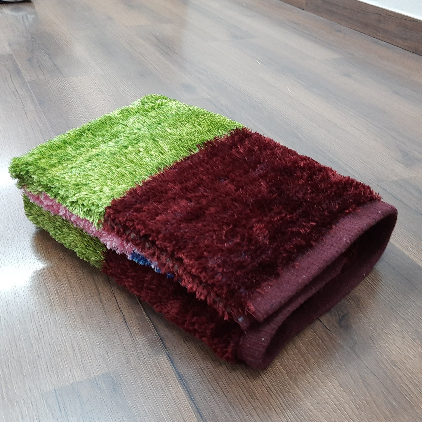 Flurry Yarn Fur Dhurrie For Living Room|Multi Color|By Avioni| 90cm x 150cm (~3×5 Feet)