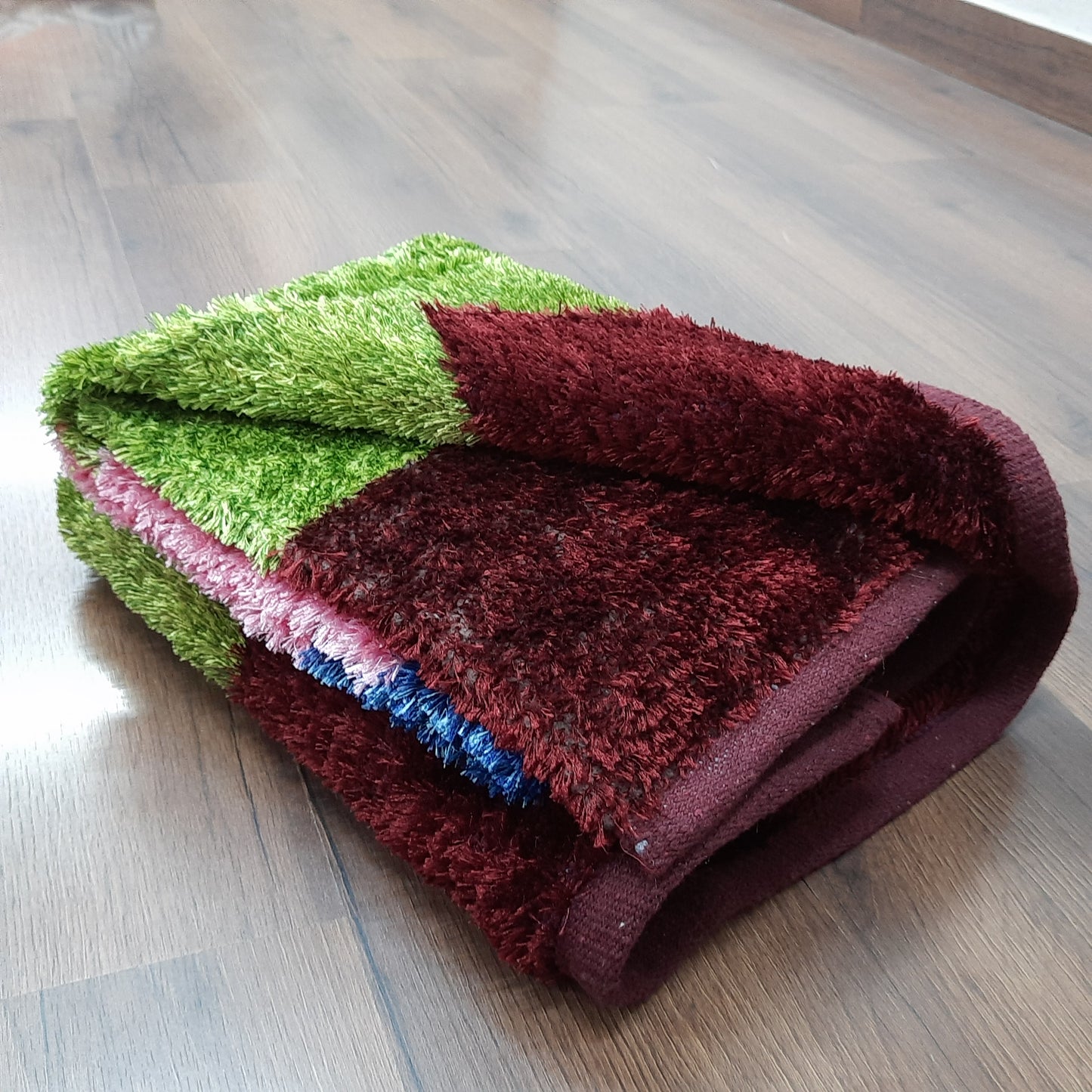 Flurry Yarn Fur Dhurrie For Living Room|Multi Color|By Avioni| 90cm x 150cm (~3×5 Feet)