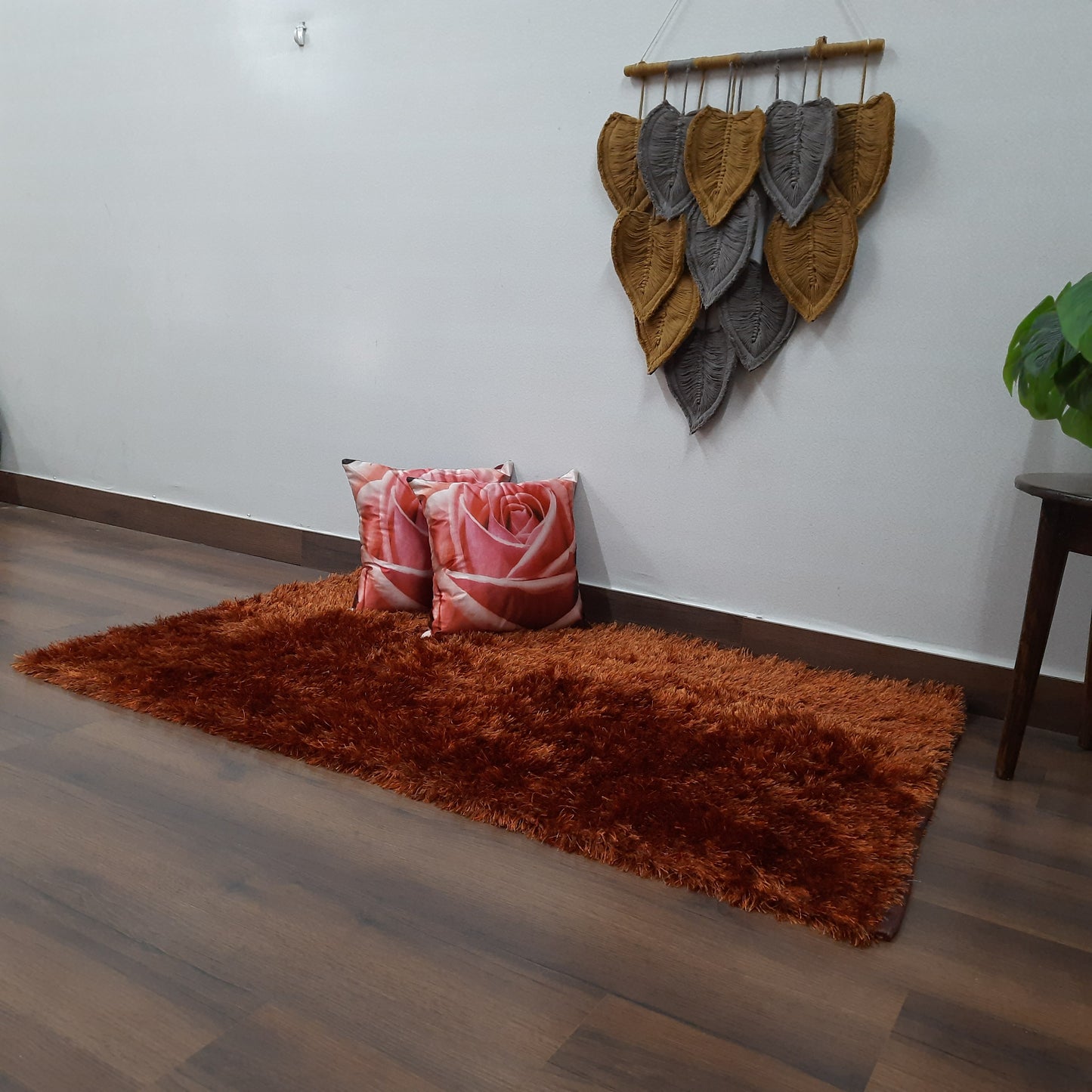Flurry Yarn Fur Dhurrie For Living Room|Brown|By Avioni| 90cm x 150cm (~3×5 Feet)