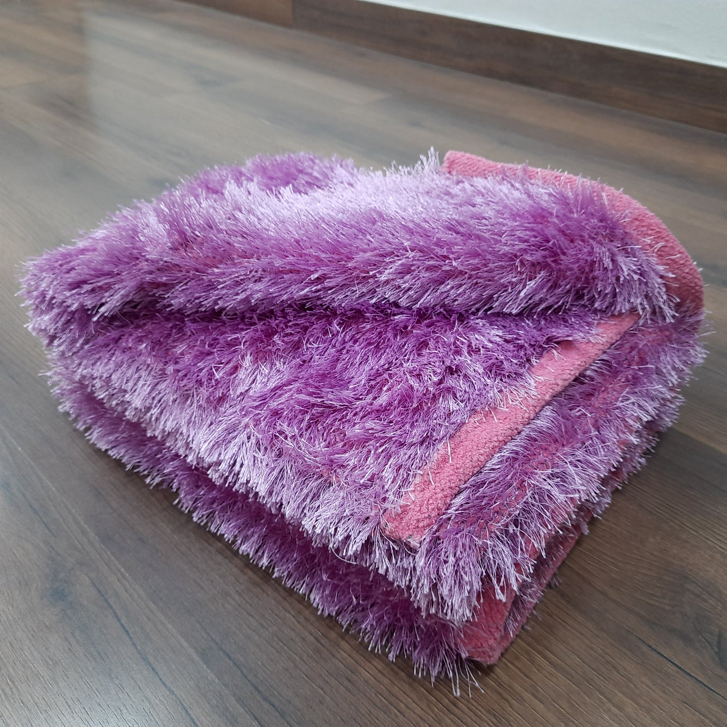 Flurry Yarn Fur Dhurrie For Living Room|Purple|By Avioni| 90cm x 150cm (~3×5 Feet)
