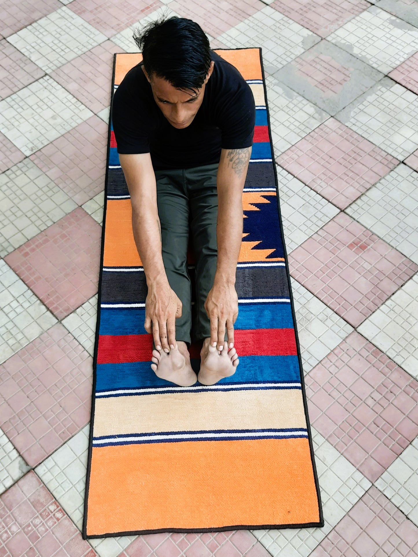 Avioni Luxury Soft Premium 100% Chenille Multi Color Yoga Mat 60cm x 200cm (~2×6Feet)