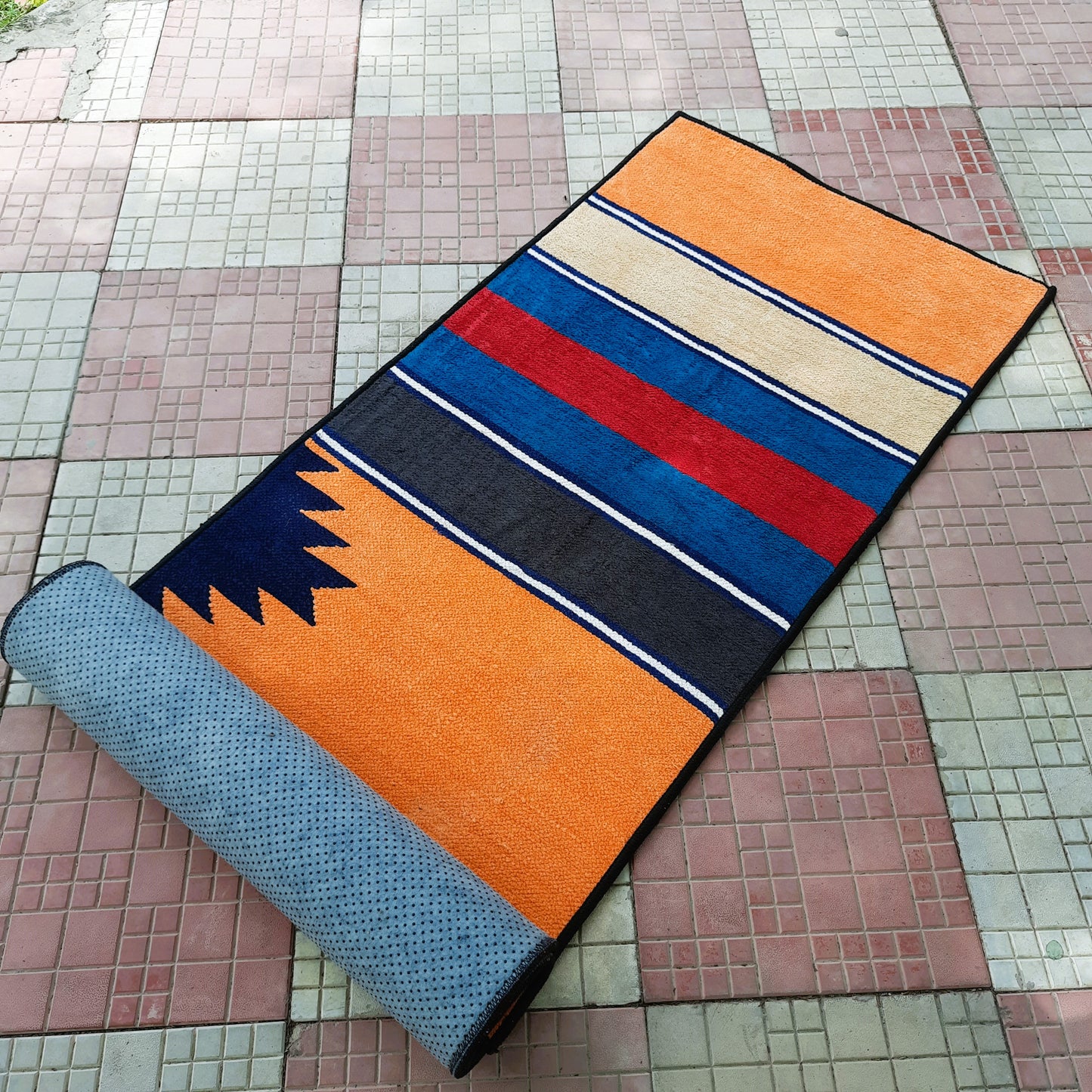 Avioni Luxury Soft Premium 100% Chenille Multi Color Yoga Mat 60cm x 200cm (~2×6Feet)