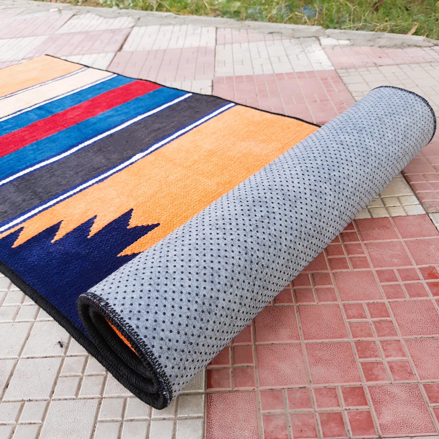 Avioni Luxury Soft Premium 100% Chenille Multi Color Yoga Mat 60cm x 200cm (~2×6Feet)
