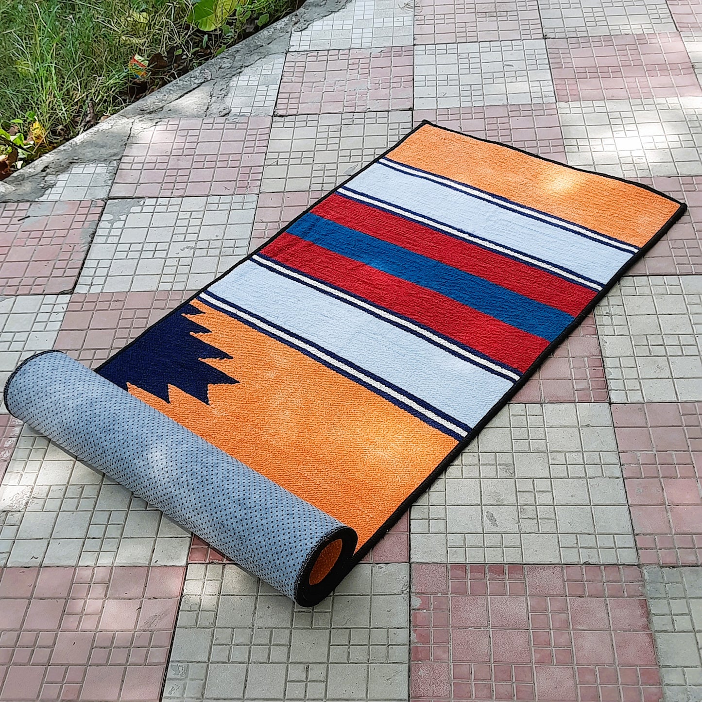 Avioni Luxury Soft Premium 100% Chenille Multi Color Yoga Mat 60cm x 200cm (~2×6Feet)