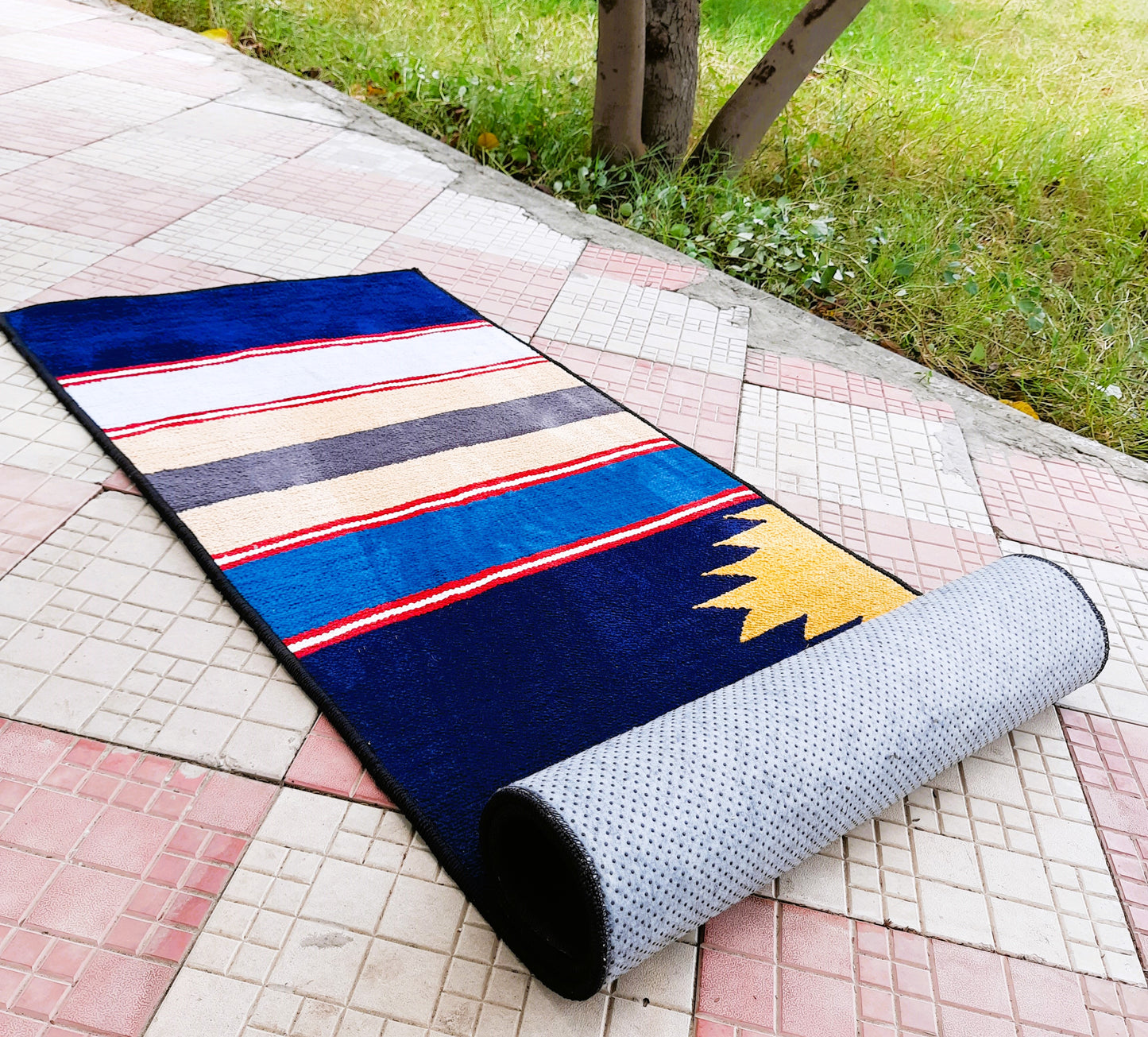 Avioni Luxury Soft Premium 100% Chenille Multi Color Yoga Mat 60cm x 200cm (~2×6Feet)