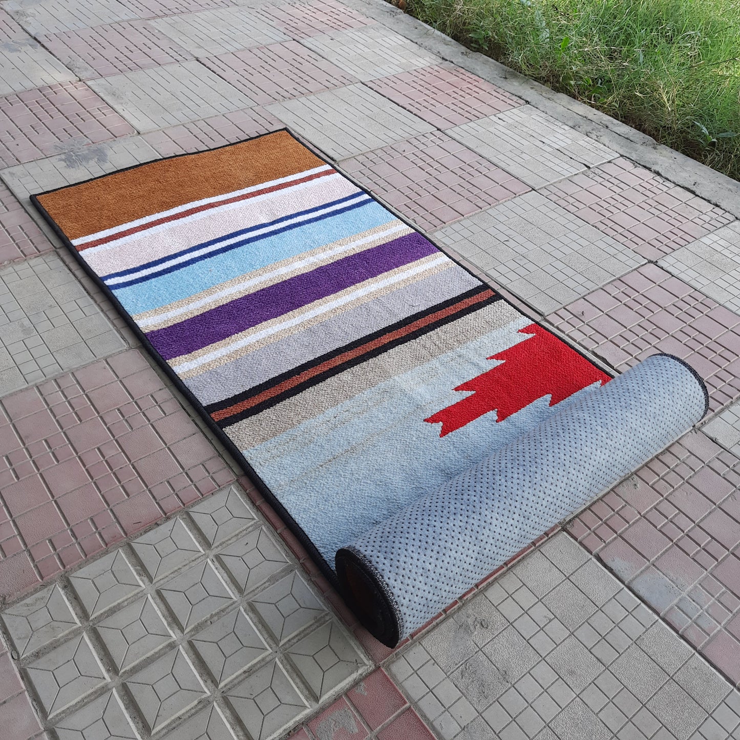 Avioni Luxury Soft Premium 100% Chenille Multi Color Yoga Mat 60cm x 180cm (~2×6Feet)