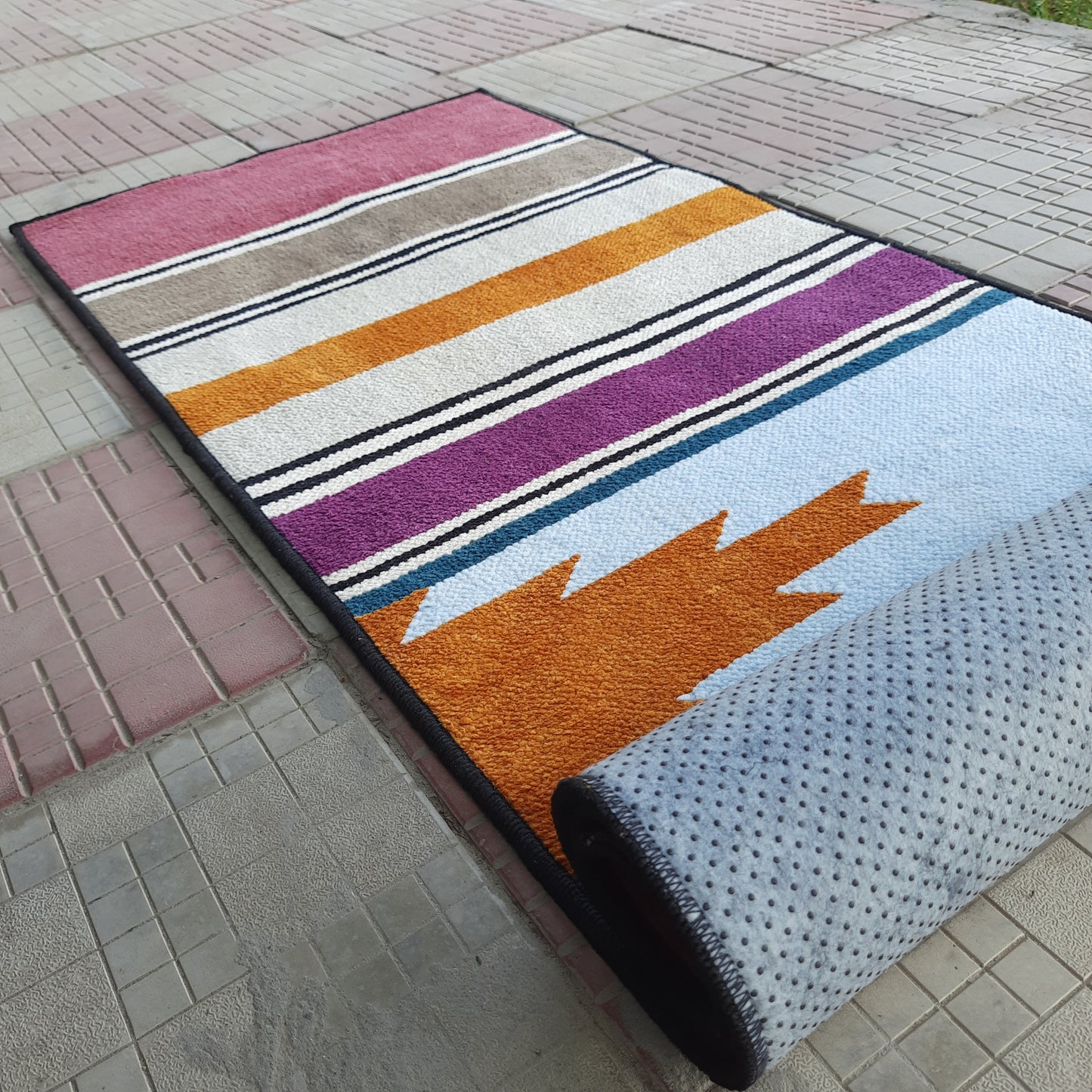 Avioni Luxury Soft Premium 100% Chenille Multi Color Yoga Mat 60cm x 180cm (~2×6Feet)