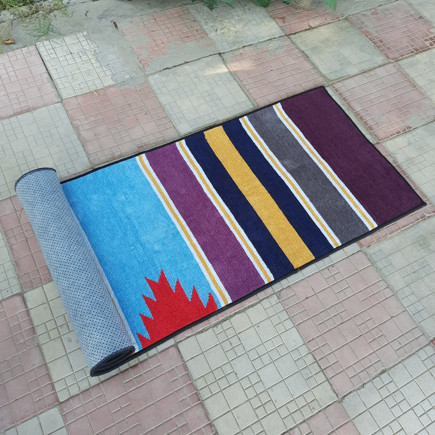 Avioni Luxury Soft Premium 100% Chenille Multi Color Yoga Mat 60cm x 200cm (~2×6Feet)