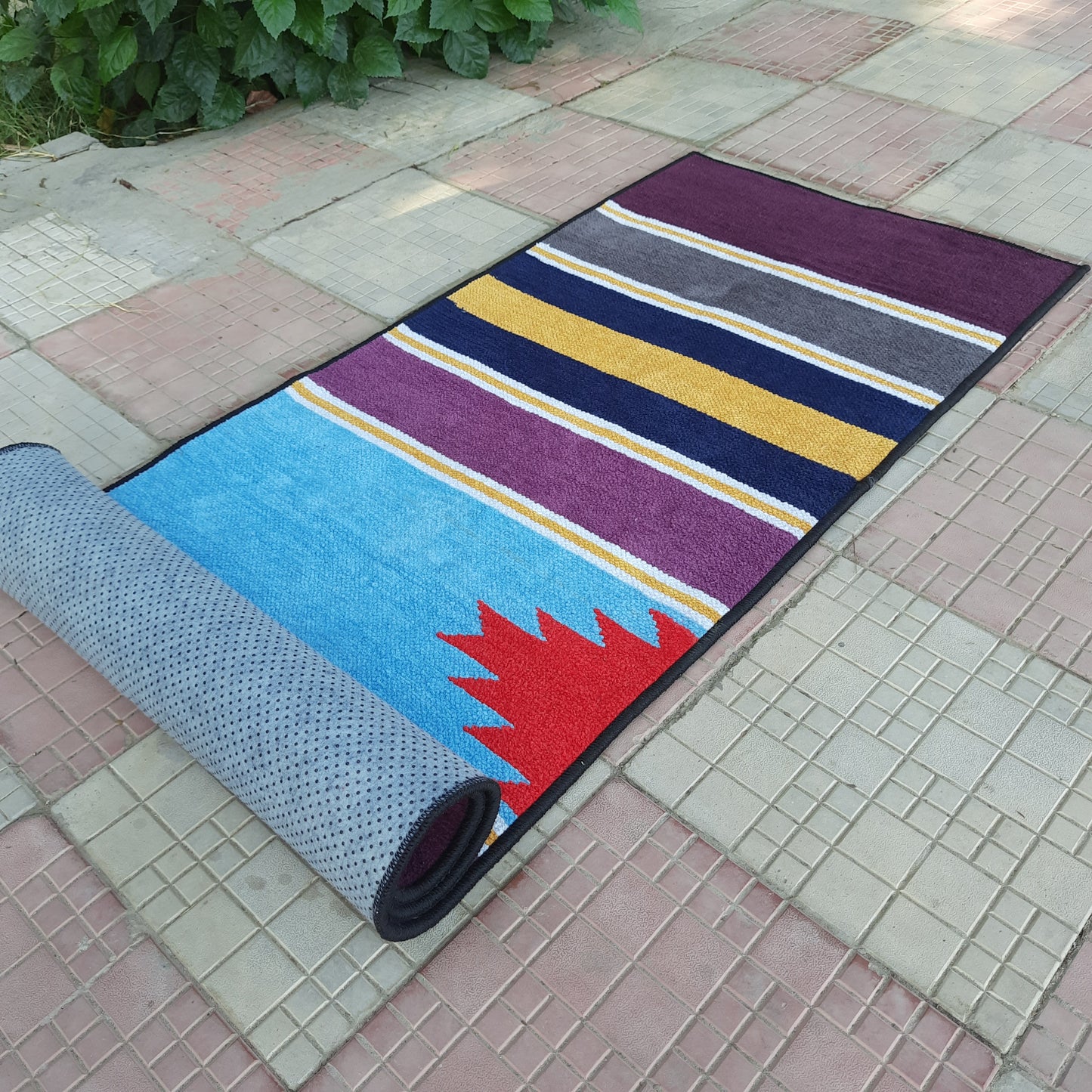 Avioni Luxury Soft Premium 100% Chenille Multi Color Yoga Mat 60cm x 200cm (~2×6Feet)