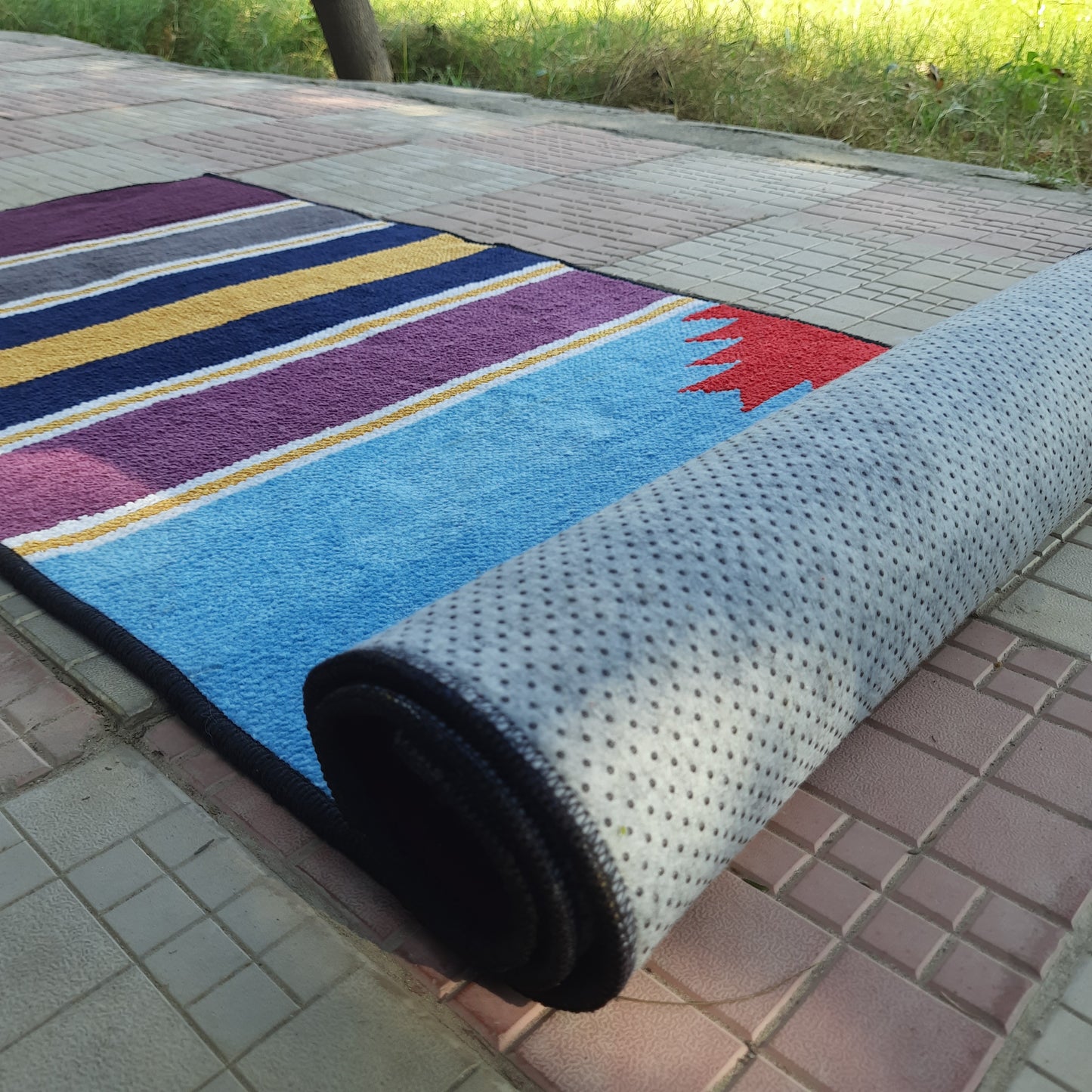 Avioni Luxury Soft Premium 100% Chenille Multi Color Yoga Mat 60cm x 200cm (~2×6Feet)