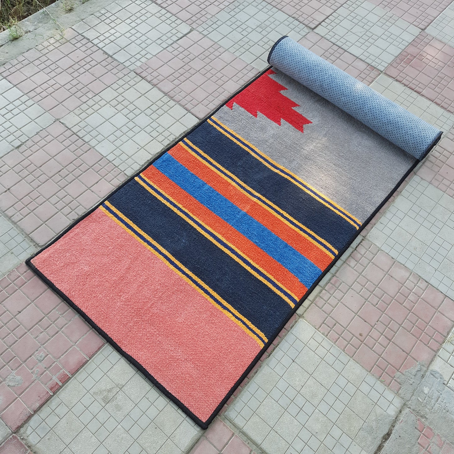 Avioni Luxury Soft Premium 100% Chenille Multi Color Yoga Mat 60cm x 200cm (~2×6Feet)