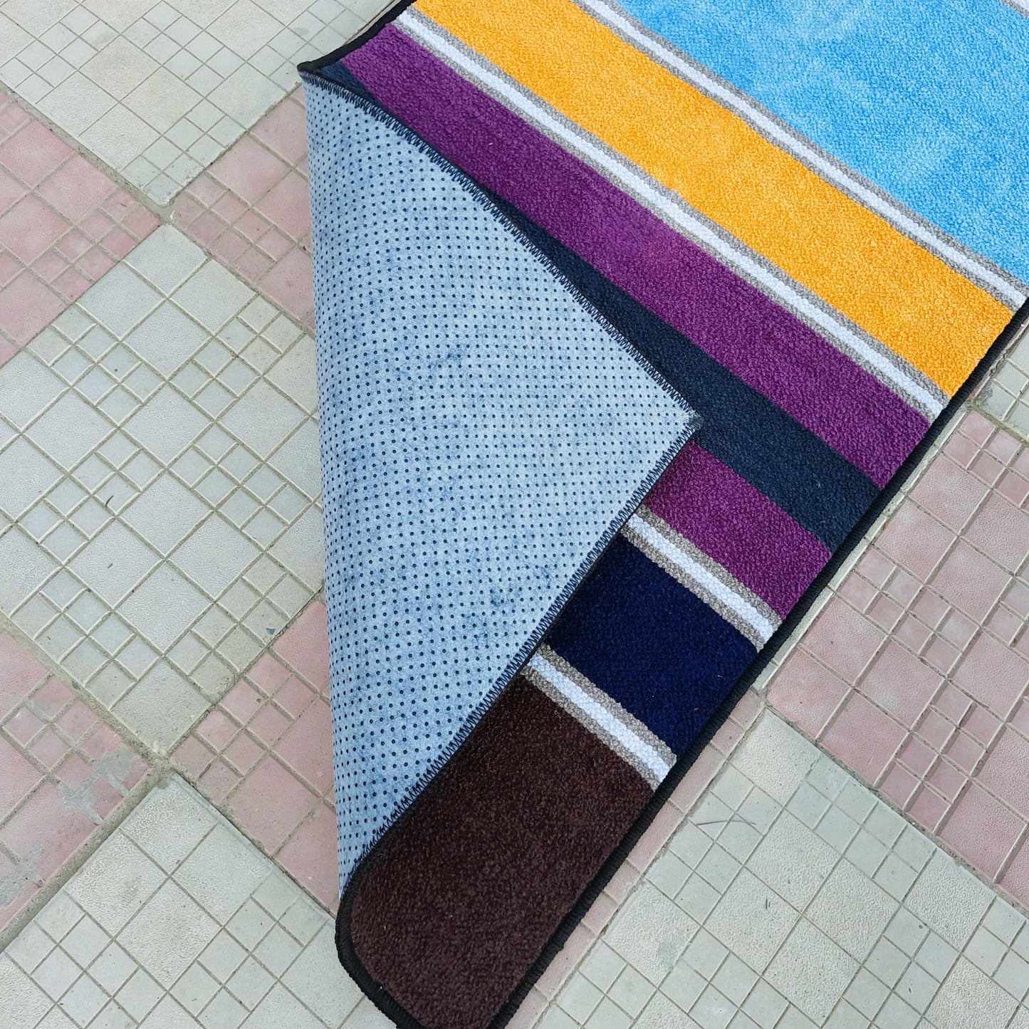 Avioni Luxury Soft Premium 100% Chenille Multi Color Yoga Mat 60cm x 200cm (~2×6Feet)