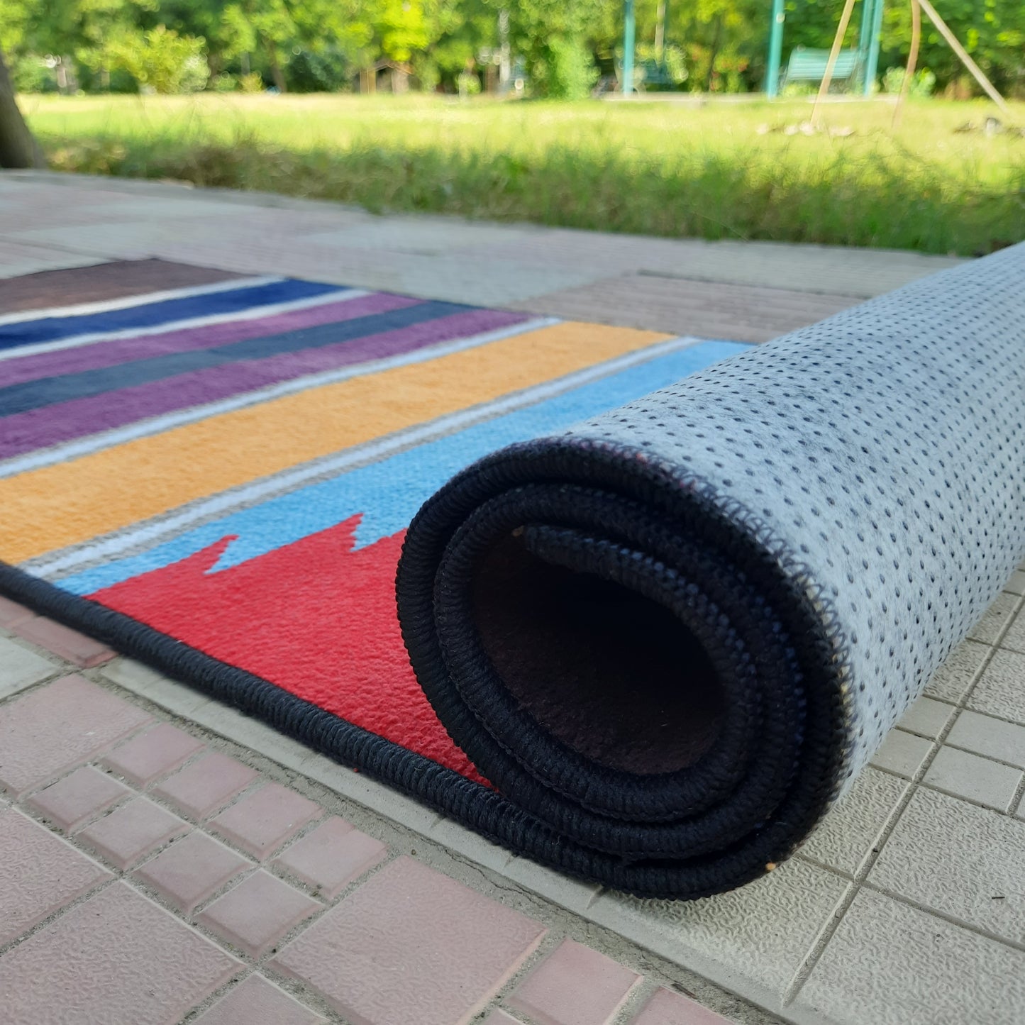 Avioni Luxury Soft Premium 100% Chenille Multi Color Yoga Mat 60cm x 200cm (~2×6Feet)