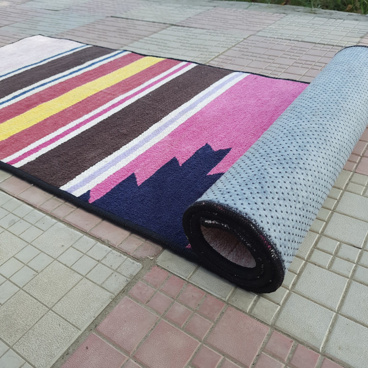 Avioni Luxury Soft Premium 100% Chenille Multi Color Yoga Mat 60cm x 200cm (~2×6Feet)