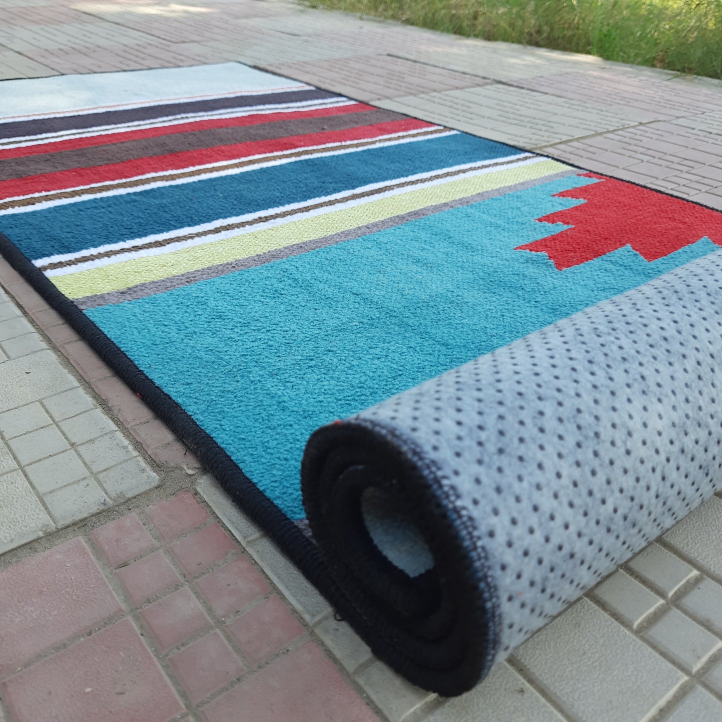 Avioni Luxury Soft Premium 100% Chenille Multi Color Yoga Mat 60cm x 200cm (~2×6Feet)