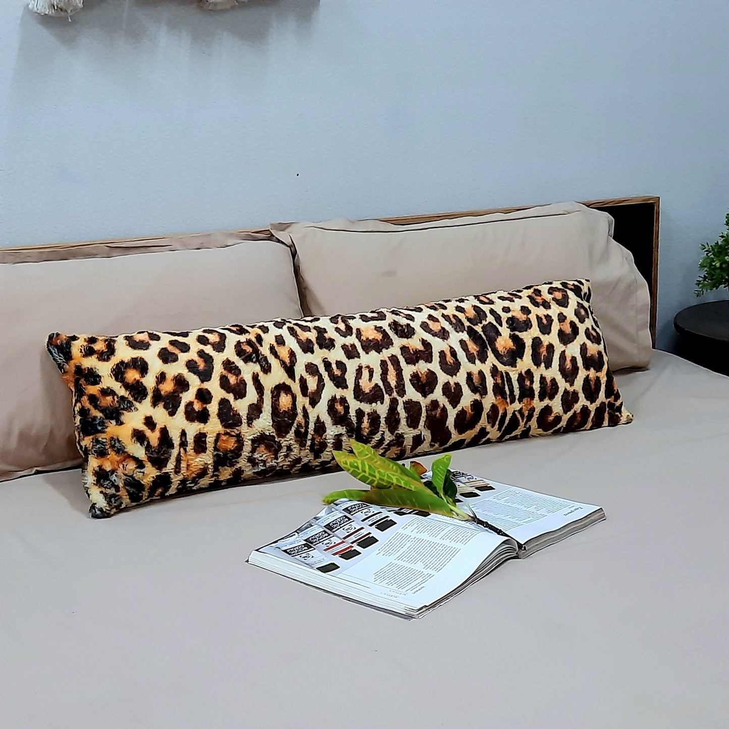 Avioni Soft Fluffy Plush Faux Fur CozyChic Cuddle Pillow| Animal Print| 40 x 13 inches (100 x 33 cms)