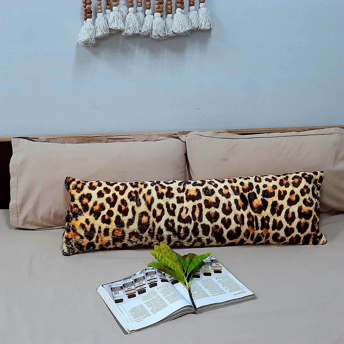 Avioni Soft Fluffy Plush Faux Fur CozyChic Cuddle Pillow| Animal Print| 40 x 13 inches (100 x 33 cms)