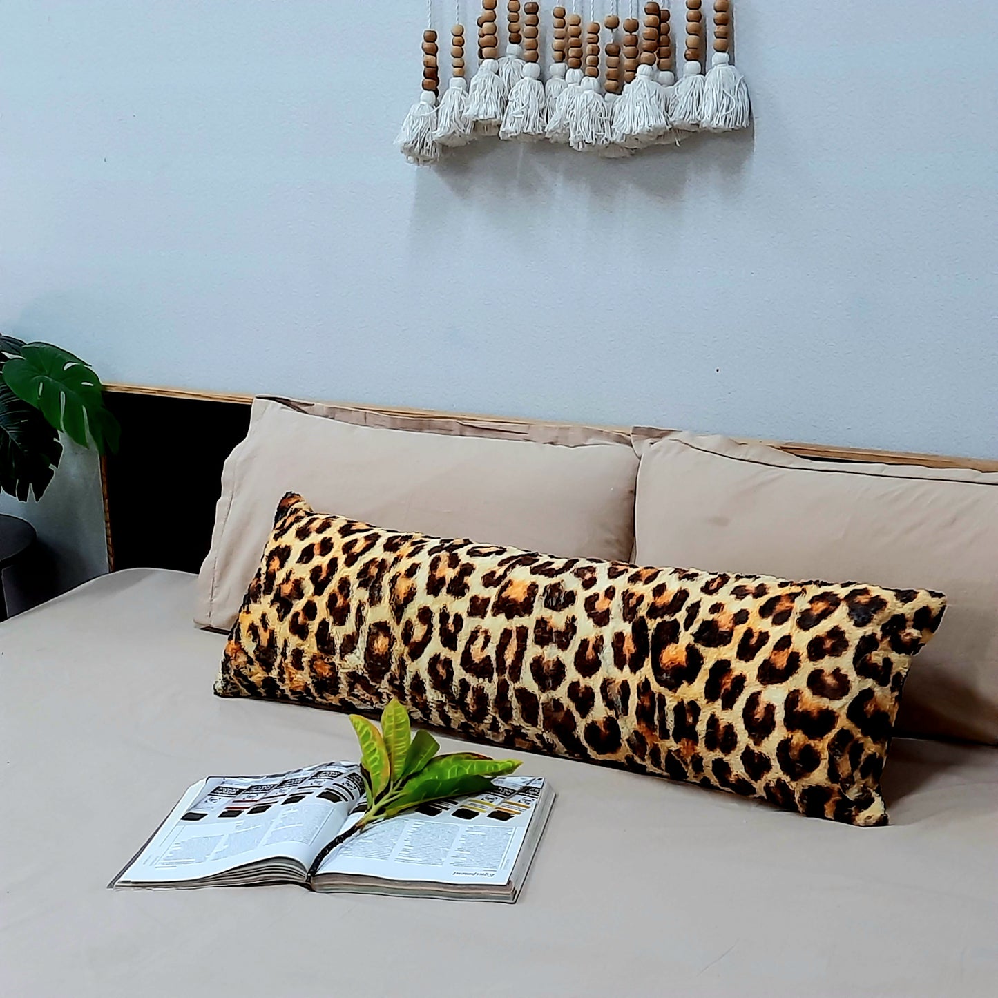 Avioni Soft Fluffy Plush Faux Fur CozyChic Cuddle Pillow| Animal Print| 40 x 13 inches (100 x 33 cms)