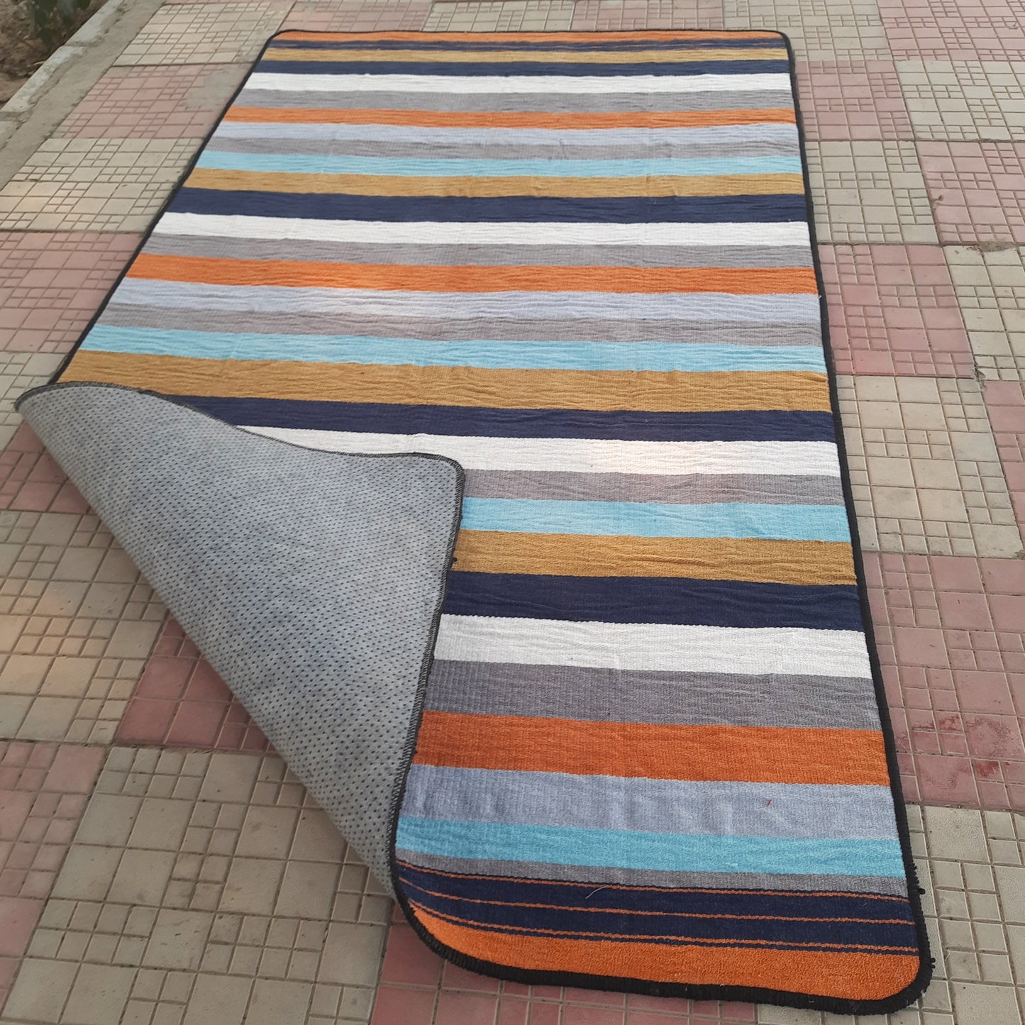 Avioni Luxury Soft Premium 100% Cotton Multi Color Yoga Dhurry 90cm x 150cm (~3 feet x 5 feet)