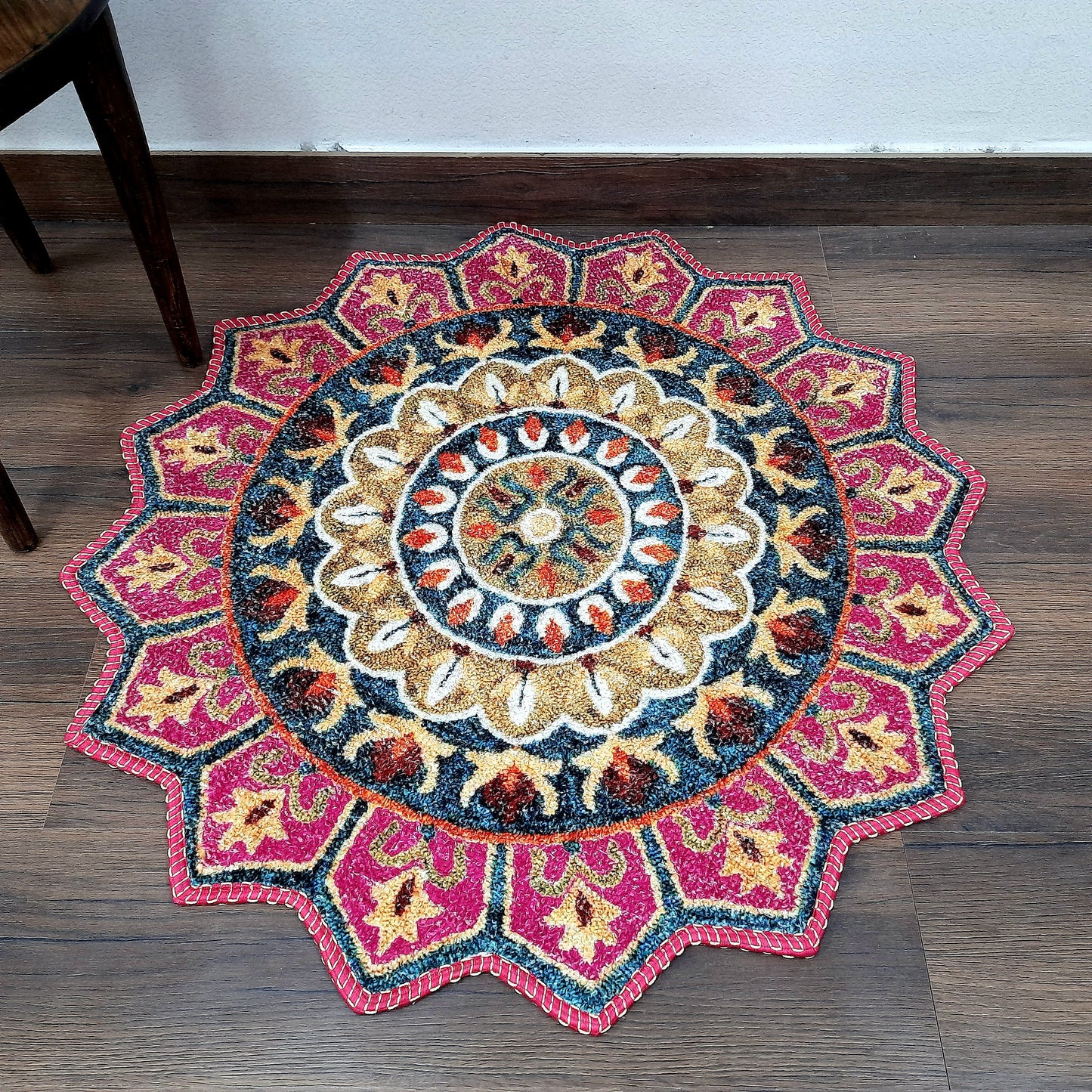 Avioni Home Floor Mats in Beautiful Traditional Rangoli Colors | Anti Slip, Durable & Washable | Outdoor & Indoor