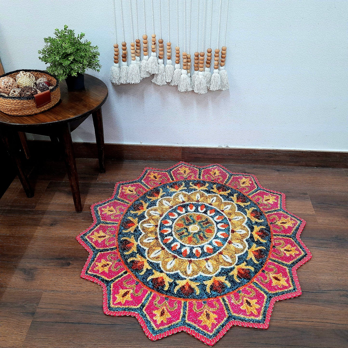Avioni Home Floor Mats in Beautiful Traditional Rangoli Colors | Anti Slip, Durable & Washable | Outdoor & Indoor