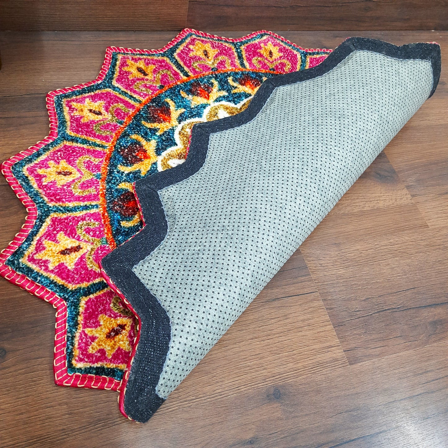 Avioni Home Floor Mats in Beautiful Traditional Rangoli Colors | Anti Slip, Durable & Washable | Outdoor & Indoor