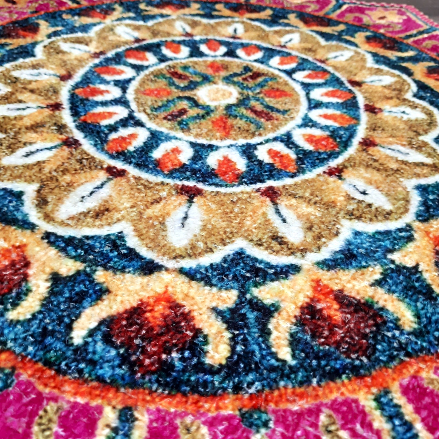 Avioni Home Floor Mats in Beautiful Traditional Rangoli Colors | Anti Slip, Durable & Washable | Outdoor & Indoor