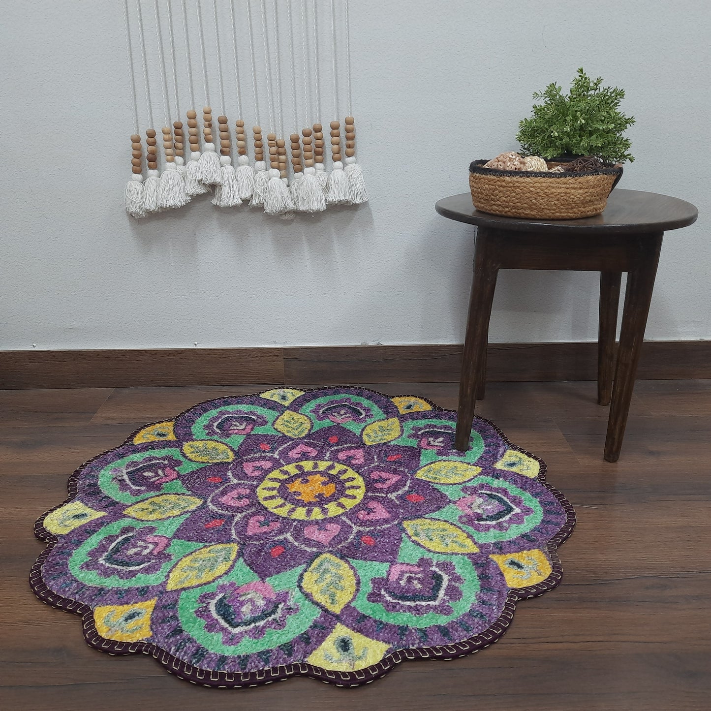 Avioni Home Floor Mats in Beautiful Traditional Design Rangoli Colors | Anti Slip, Durable & Washable | Outdoor & Indoor