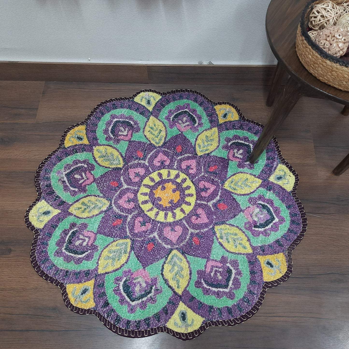 Avioni Home Floor Mats in Beautiful Traditional Design Rangoli Colors | Anti Slip, Durable & Washable | Outdoor & Indoor