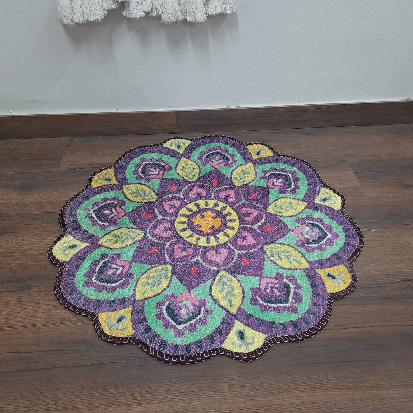 Avioni Home Floor Mats in Beautiful Traditional Design Rangoli Colors | Anti Slip, Durable & Washable | Outdoor & Indoor