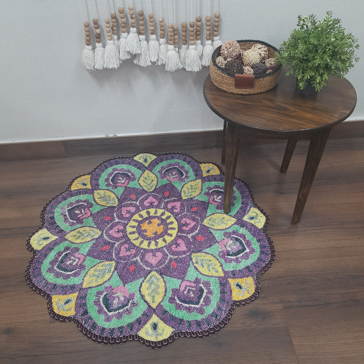 Avioni Home Floor Mats in Beautiful Traditional Design Rangoli Colors | Anti Slip, Durable & Washable | Outdoor & Indoor