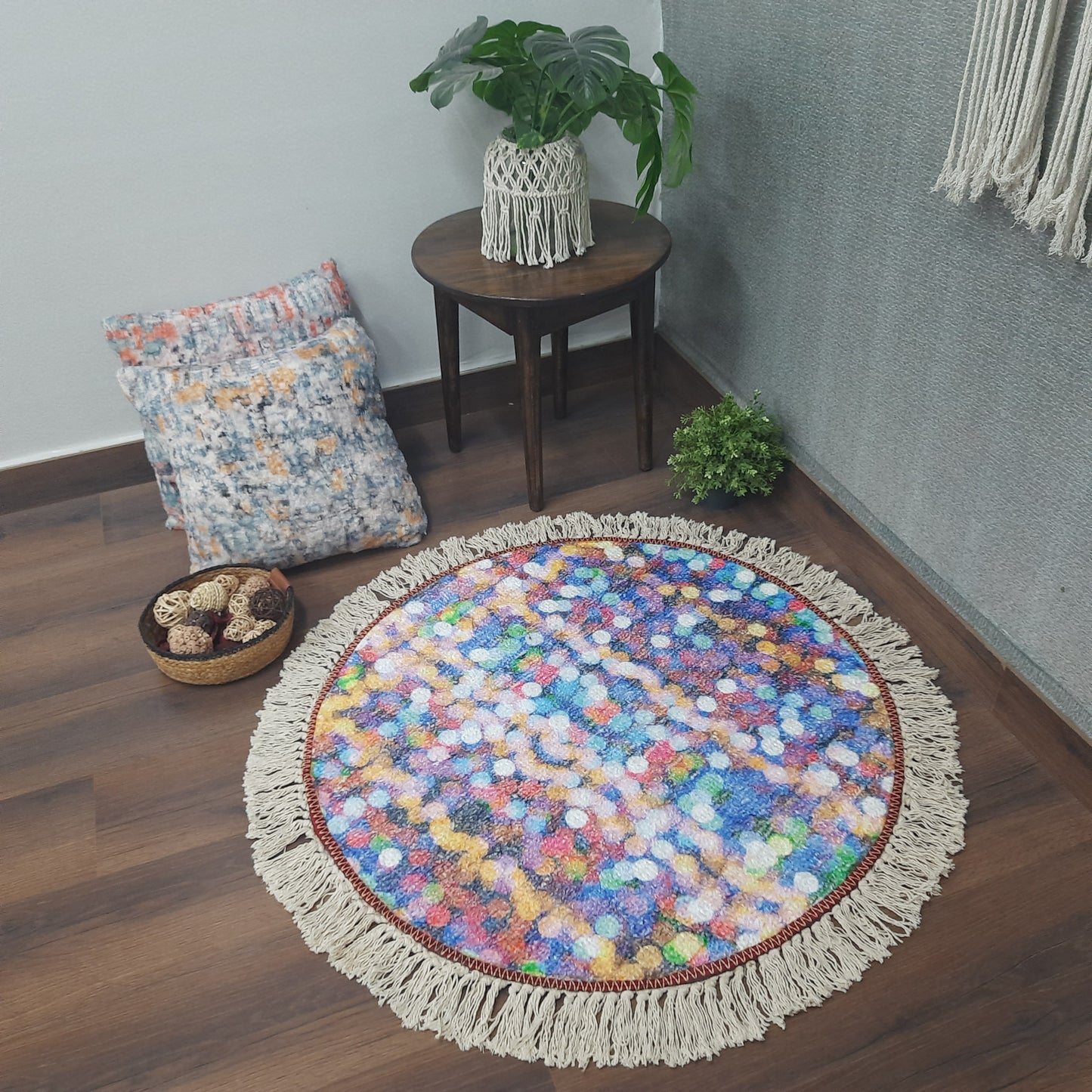 Avioni Carpet For Kids Room – Round Rug – Drops
