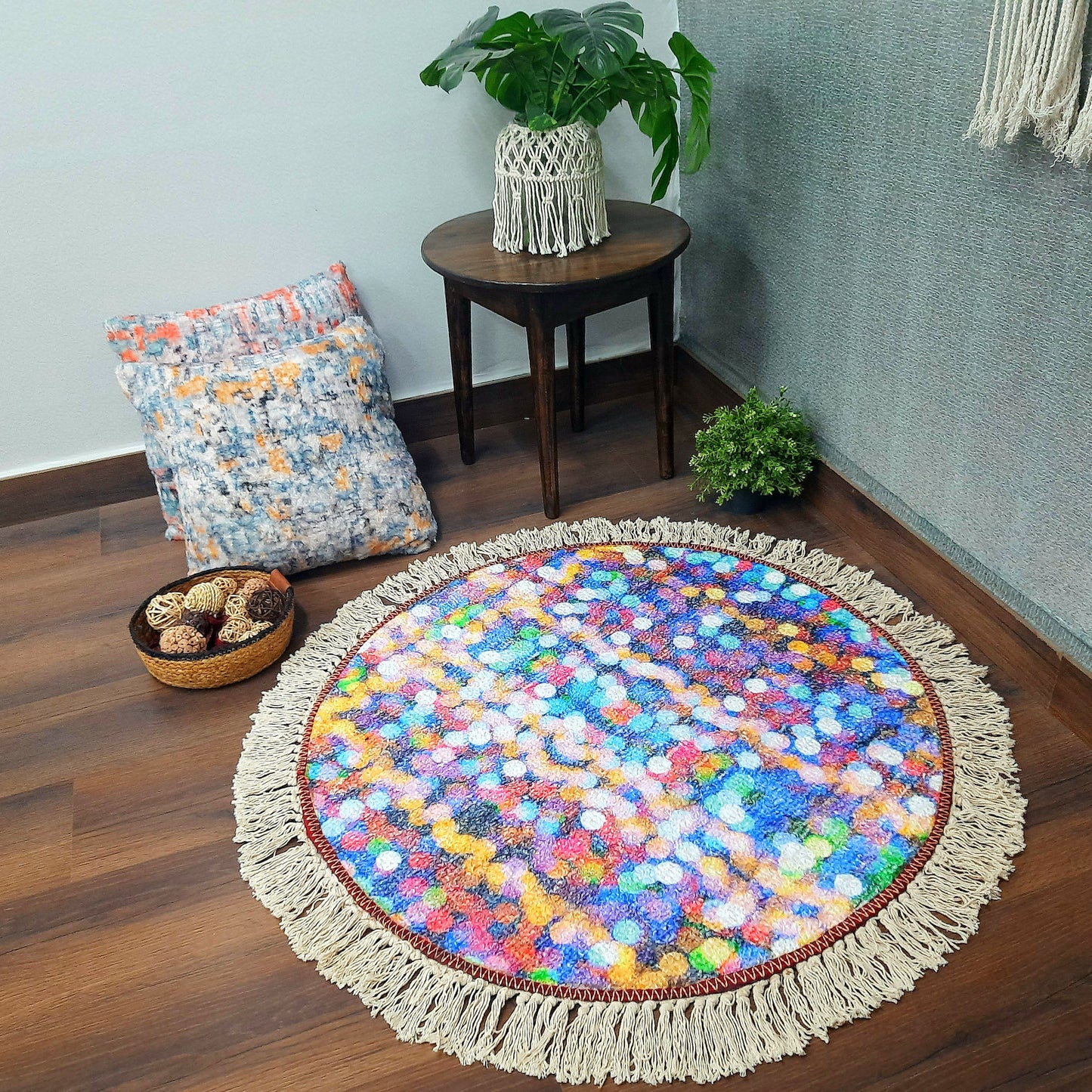 Avioni Carpet For Kids Room – Round Rug – Drops