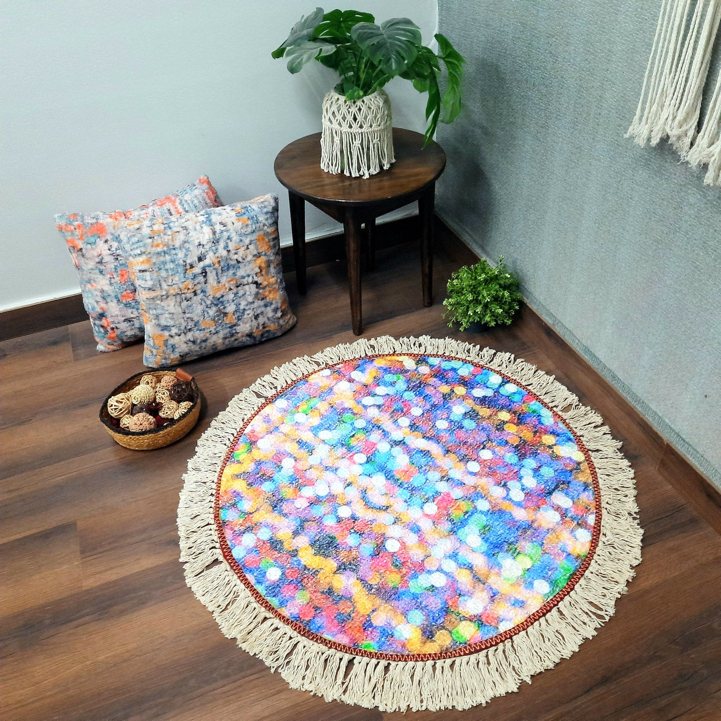 Avioni Carpet For Kids Room – Round Rug – Drops