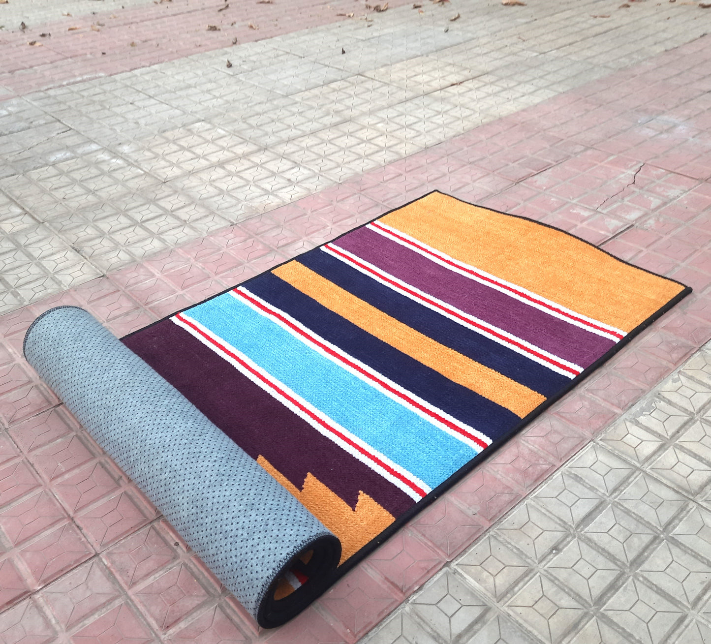 Avioni Luxury Soft Premium 100% Chenille Multi Color Yoga Mat 60cm x 200cm (~2×6Feet)