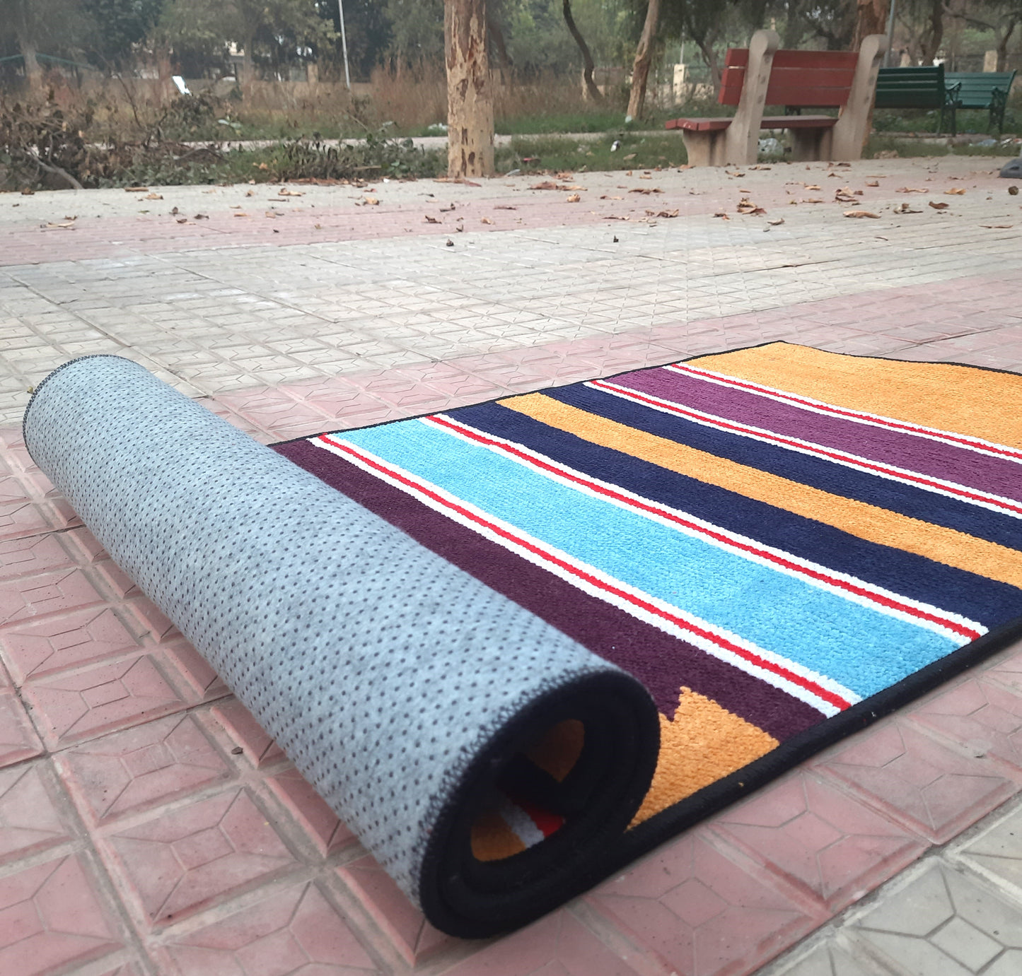 Avioni Luxury Soft Premium 100% Chenille Multi Color Yoga Mat 60cm x 200cm (~2×6Feet)