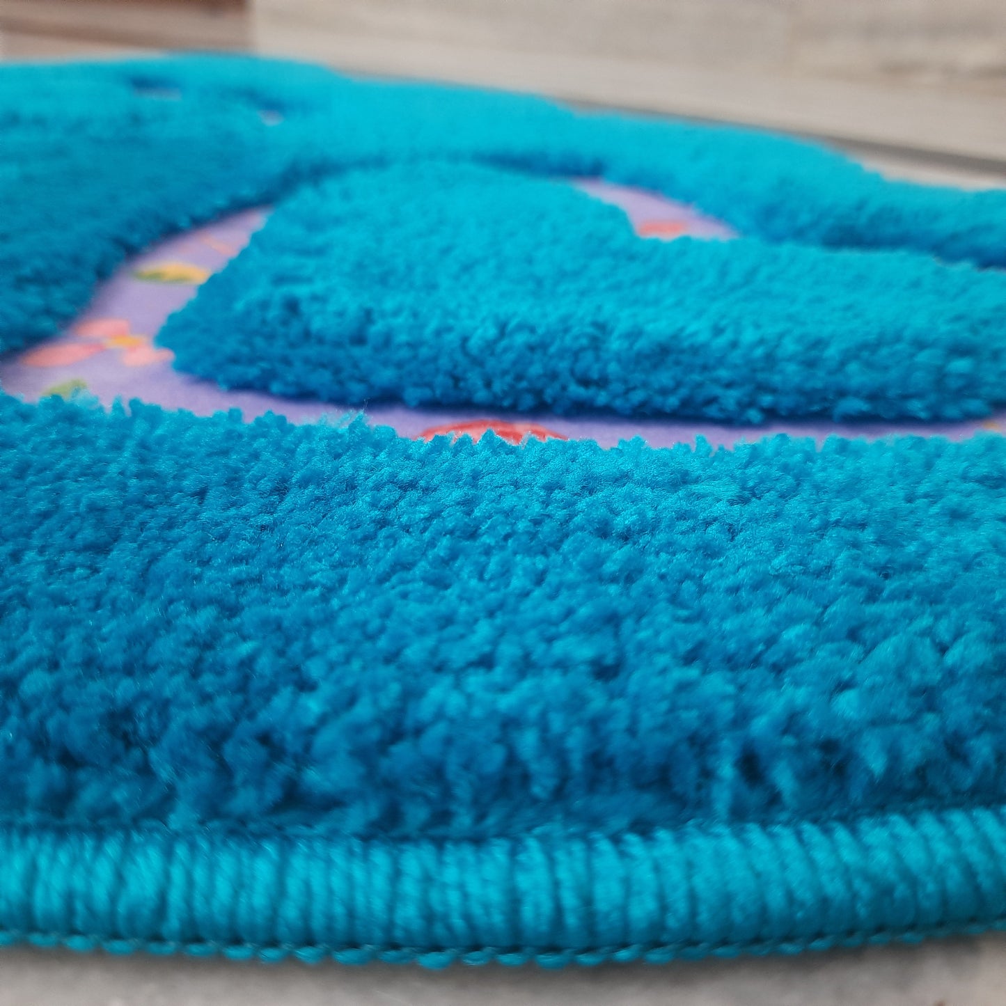 Avioni Home| Twinheart Floormat Collection | Soft Shaggy Dual Heart Shape Floor Mat /Door Mat | Turquoise | Fluffy & 10mm Thick Mat | 45 x 75 CM